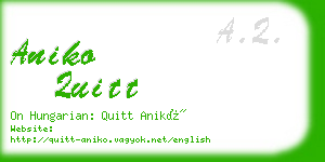 aniko quitt business card